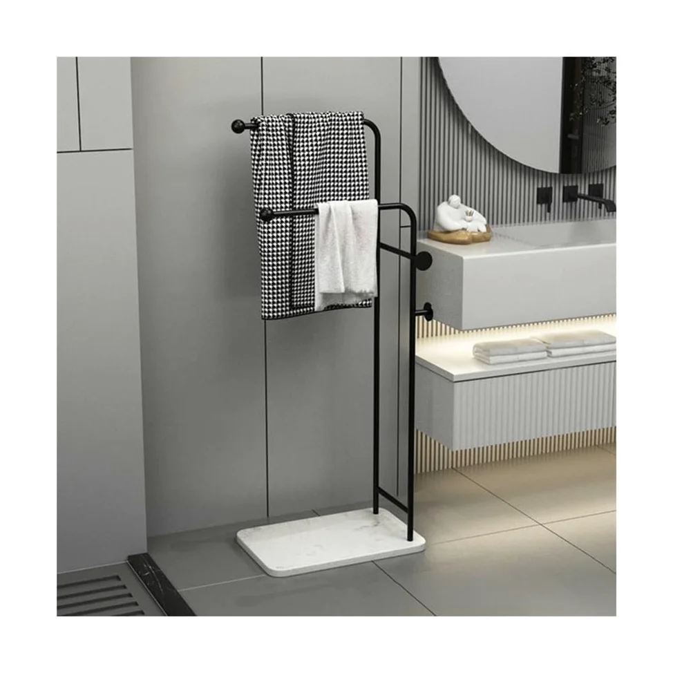 Portasciugamani Autoportante Portasciugamani da Bagno Portasciugamani da Terra Portasciugamani da Bagno in Ferro Nordico Portasciugamani da Toilette Portasciugamani da Terra(Gold)