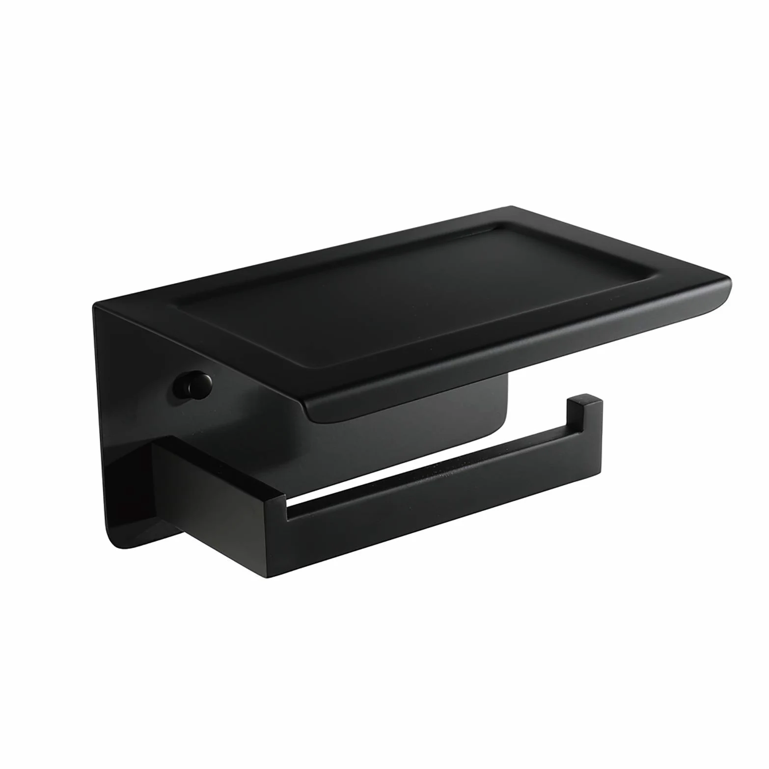 HLTYGWX Portarotolo Porta Carta igienica, portasciugamani Nero in Tessuto a Parete in Acciaio Inossidabile per Bagno, Cucina, Hotel