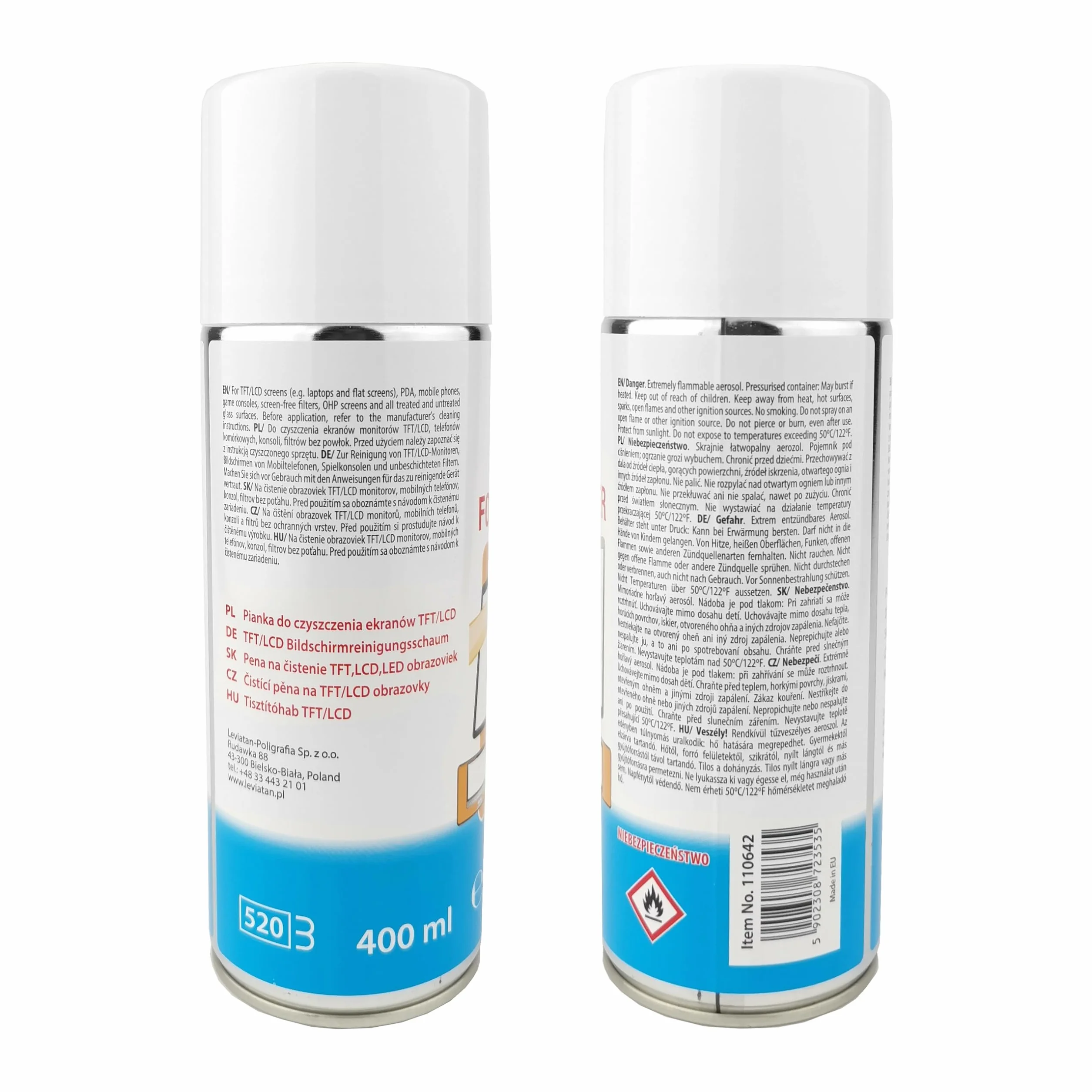 D.RECT Foam Schiuma Detergente | 400 ml | per: Schermo PC, Tablet, Smartphone, TV, LCD, LED, OLED