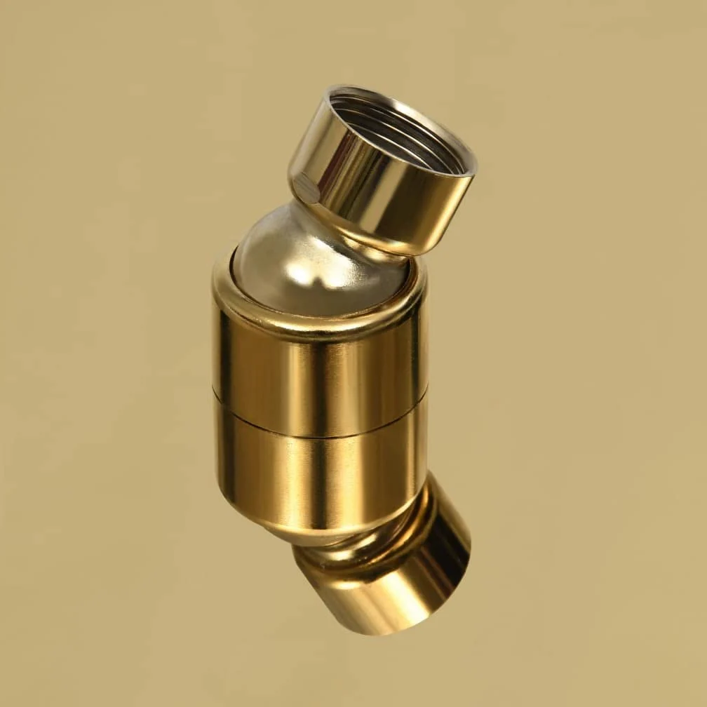 Soffione a pioggia in acciaio inox, 30 x 30 cm, quadrato, dorato, con 168 ugelli anticalcare, per montaggio a parete o a soffitto, risparmio idrico, soffione doccia ad alta pressione, per
