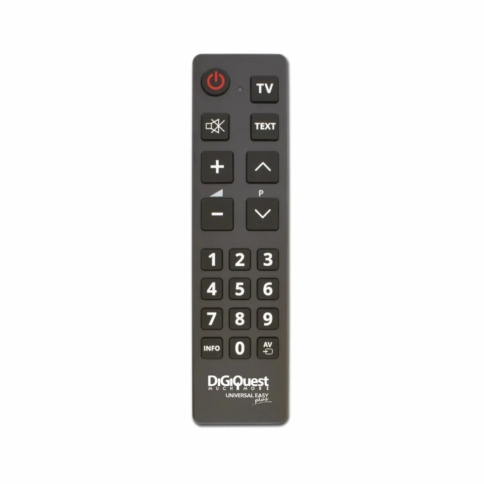 Digiquest EASY Telecomando Universale TV con Tasti Grandi, Facile da Usare, Ideale per Hotel, Ospedali, RSA e Anziani