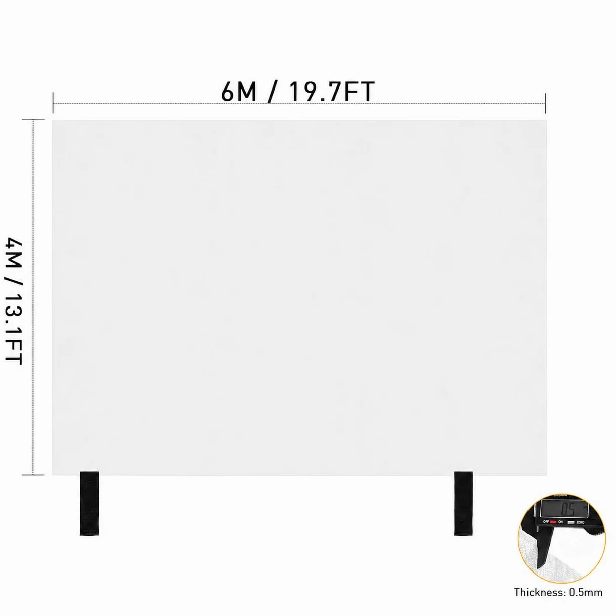 PAWBOSE Coperta ignifuga di emergenza extra large, 4 x 6 m, in fibra di vetro, resistente, per cucina, officina e campeggio