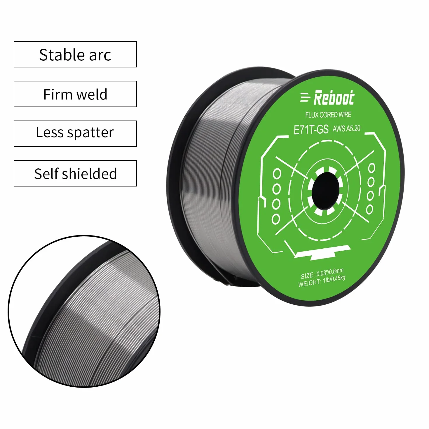 Reboot Filo MIG 0.8mm 0.5kg E71T-GS FCAW drut spawalniczy