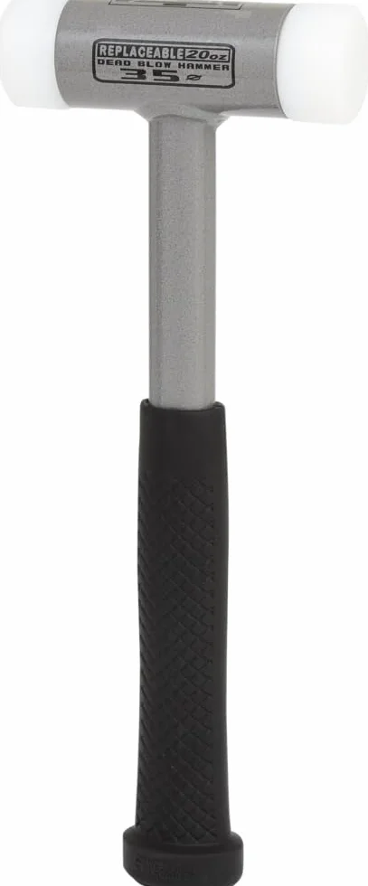 KS Tools Mazzuola Antirimbalzo 590 G 295 mm con Manico Tubolare in Acciaio e Teste Intercambiabili