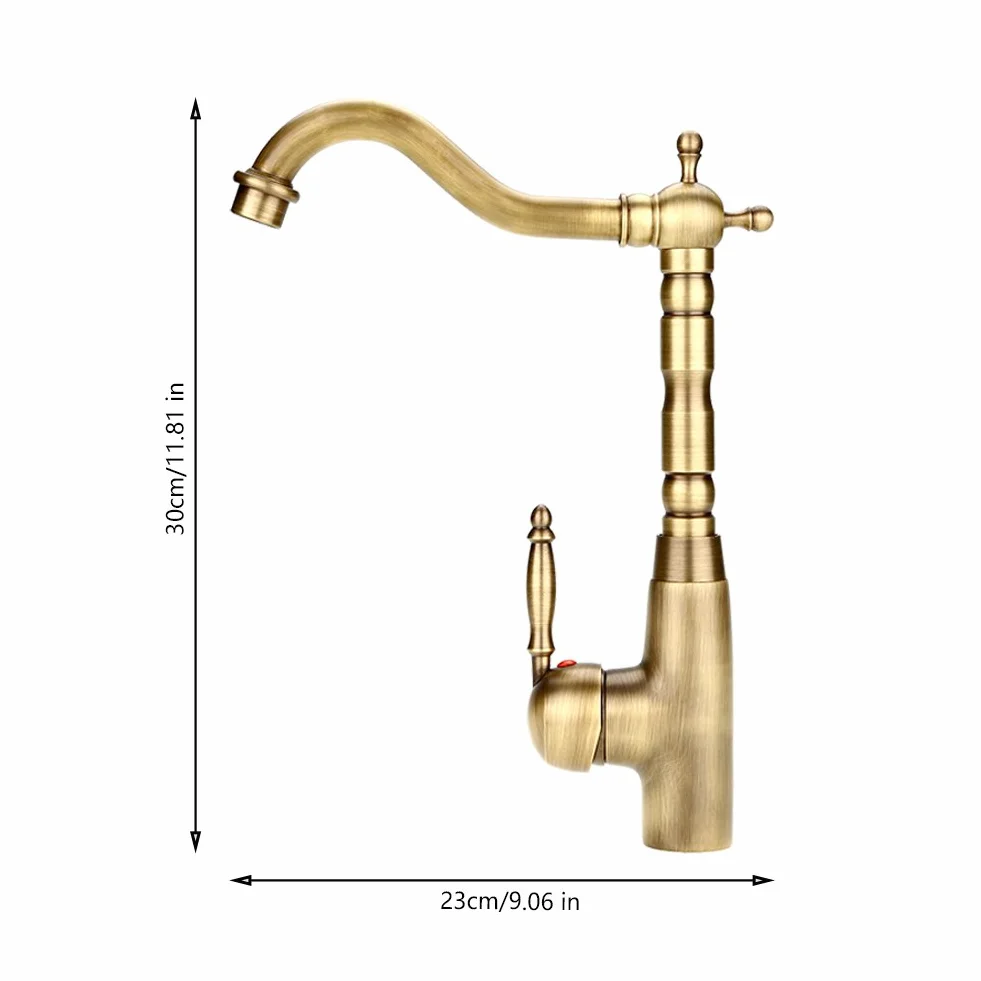 Antico Rubinetto da Cucina Monocomando Ottone massiccio bagno stile europeo