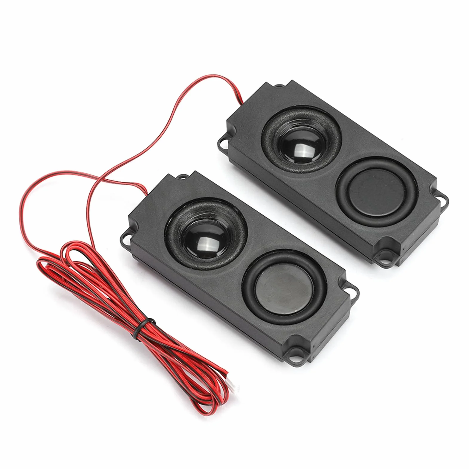 FILFEEL Doppio Altoparlante Magnetico Portatile con cavità per Bassi Pesanti da 40 Mm 8Ω 5W per Monitor TV, Poltrone Massaggianti per Divani, ABS 99x45x21mm (2 altoparlanti)