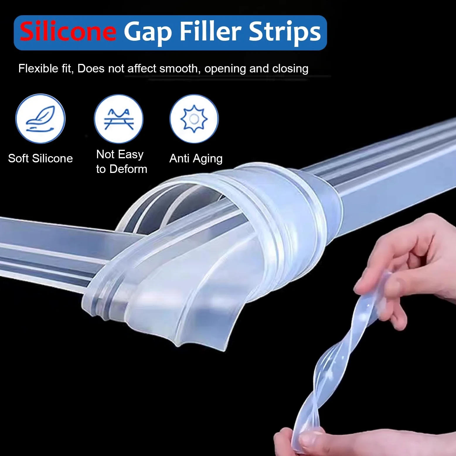 Guarnizione Laterale Per Porta Doccia Scorrevole In Vetro Da 6/8/10/12 Mm | Con Flip Da 20 Mm, Ferma Le Perdite Della Doccia, Crea Una Barriera D'acqua, Guarnizione Per Porta Della Doccia Del Bagno