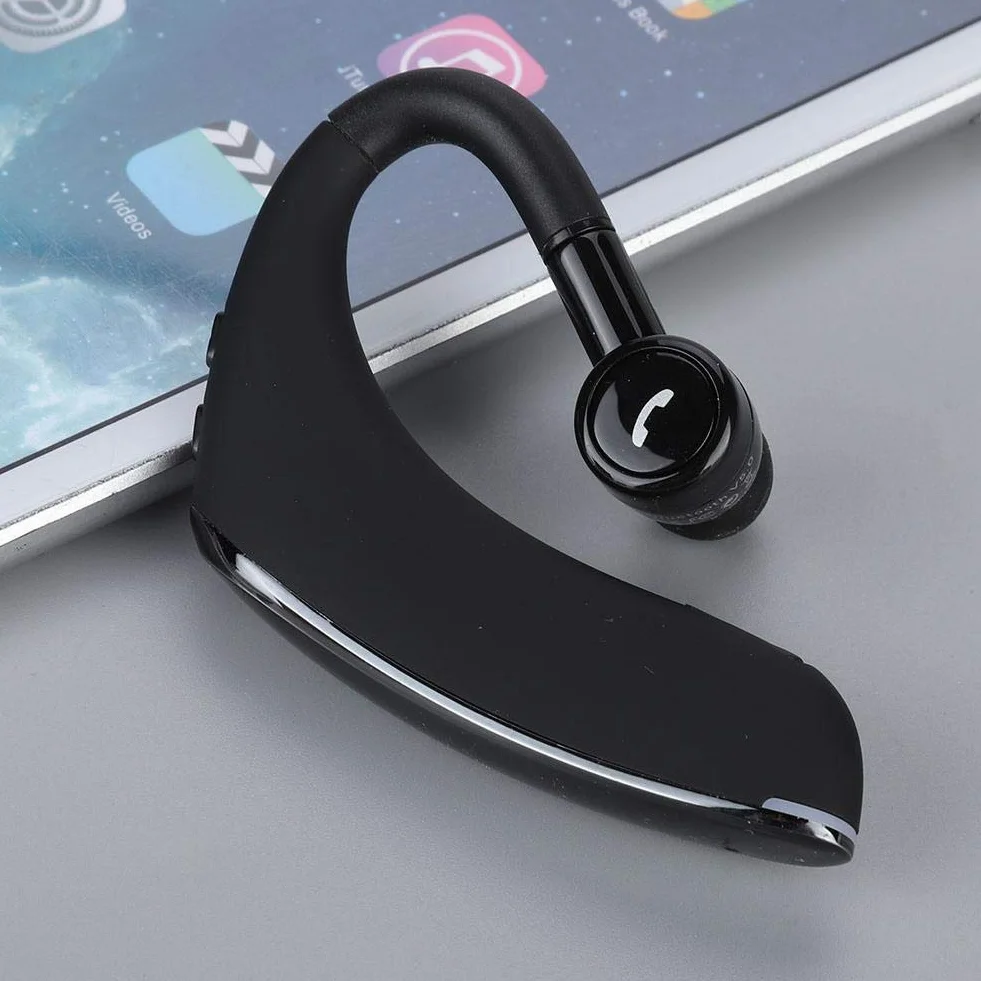 Denash Auricolare Stereo Bluetooth 5.0 Singolo, Cuffia Auricolare Wireless Professionale con Microfono, Auricolare F900 Chiamata a Mani libere
