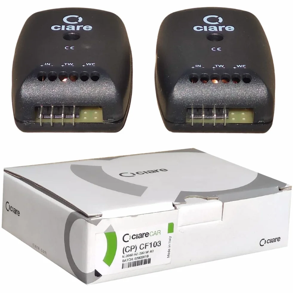 2 crossover CIARE CF103 filtri passivi 1 via per tweeter 4 ohm 100 watt rms predisposizione auto per porte portiere sportelli spl, a coppia