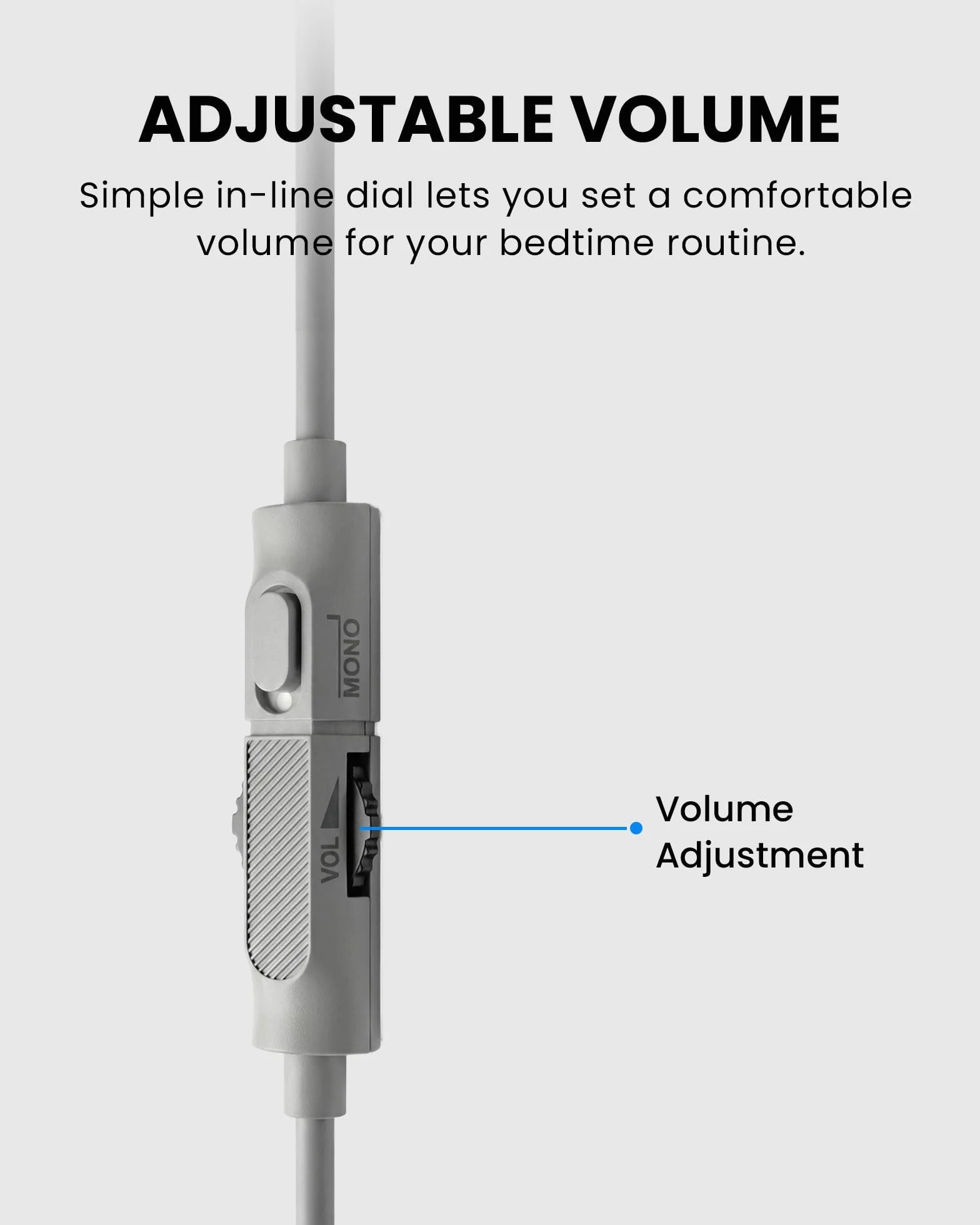 Avantree Slumber Mini – Altoparlante Da Cuscino Con Cavo Per Dormire, Audio Notturno Morbido, Senza Ricarica, Controllo Volume In Linea, USB-C E AUX, Cuffie Per Podcast E Audiolibri