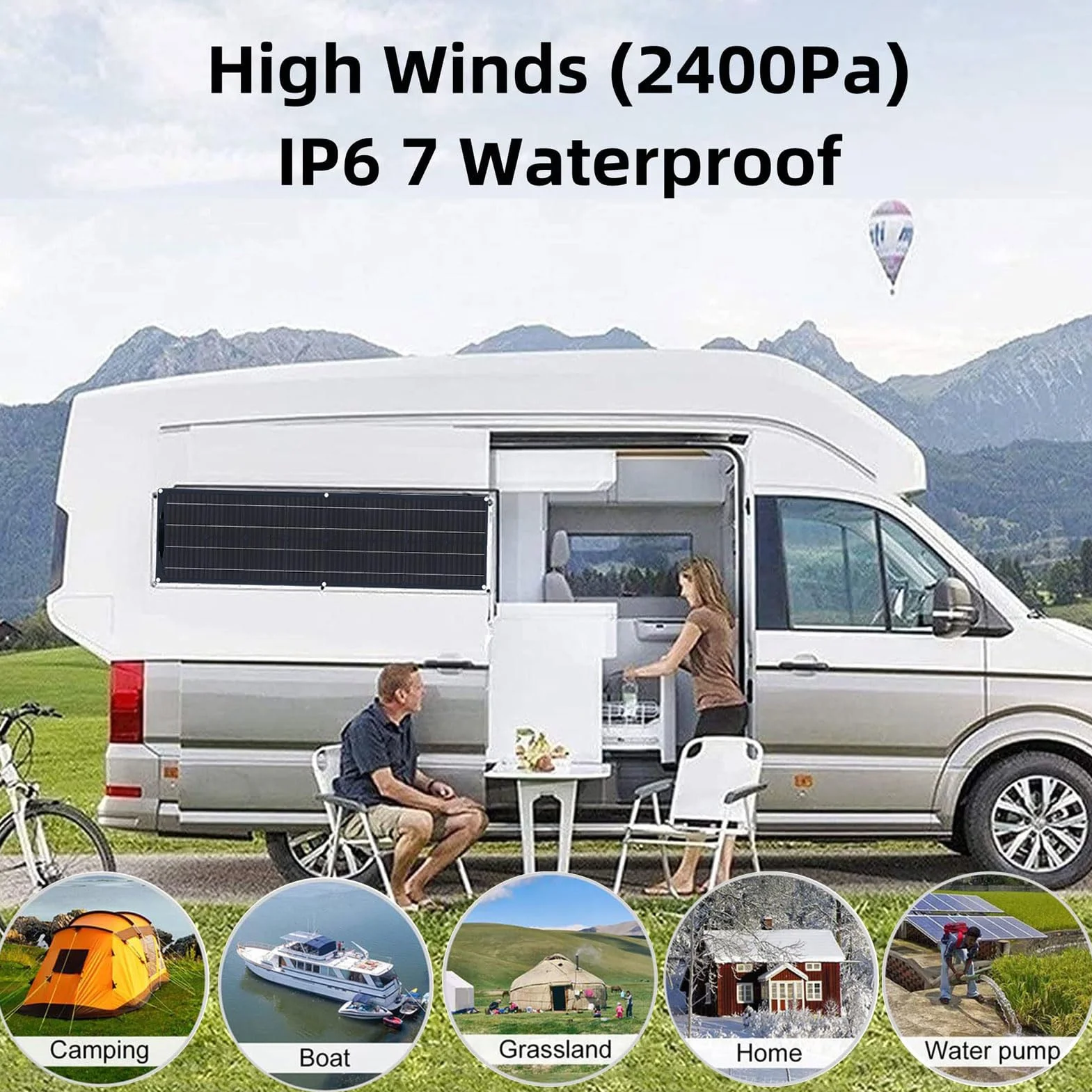 Pannelli Solari Flessibili da 600 W Kit Di 2 Pannelli Solari Monocristallini Flessibili da 300 Watt con Regolatore Di Carica per Ricarica Batteria da 12-24 V Batteria per Auto Camper Campe