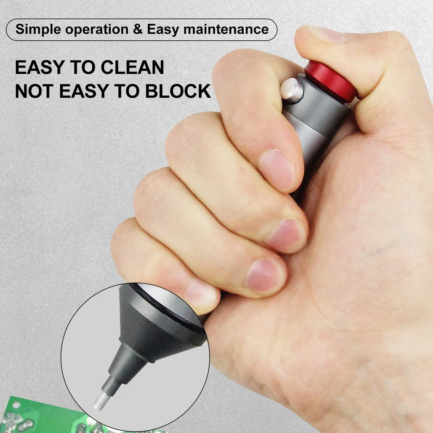 Pompa dissaldante con ugello in silicone resistente alle alte temperature, alloggiamento in alluminio, potente aspirazione, accessorio per saldatore