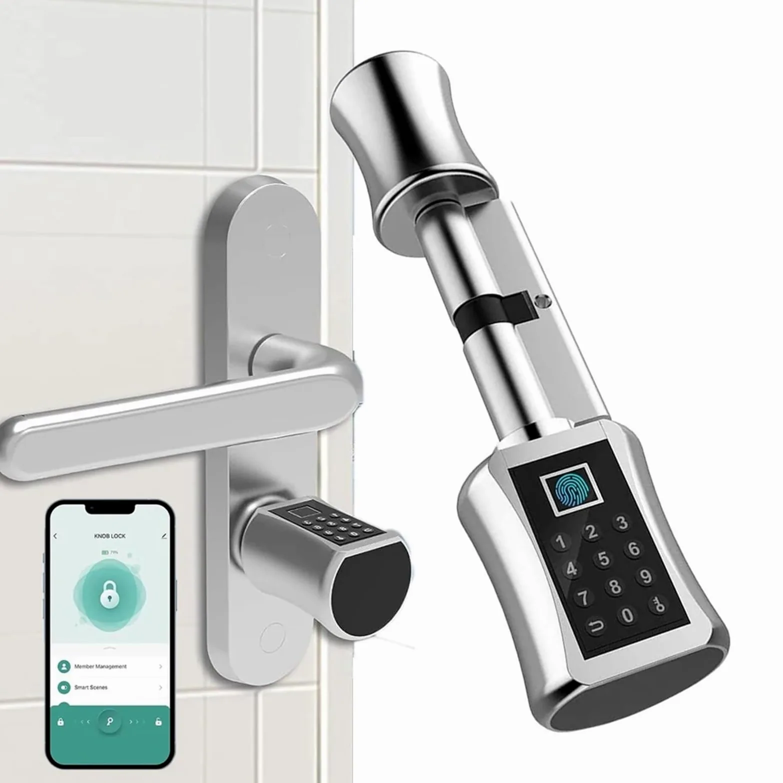Serratura for impronta digitale di sicurezza elettronica for con codice Controllo APP Smart Life Anti-trapano Anti-Pick(A40 B40)