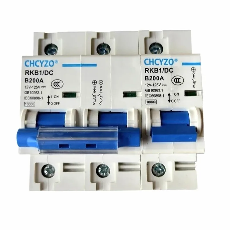 Interruttore Magnetotermico Differenziale Interruttore Di Trasferimento 12V 24V 36V 48V 60V 72V 96V 120V Solare For Protezione Da Cortocircuito(2P,200A)