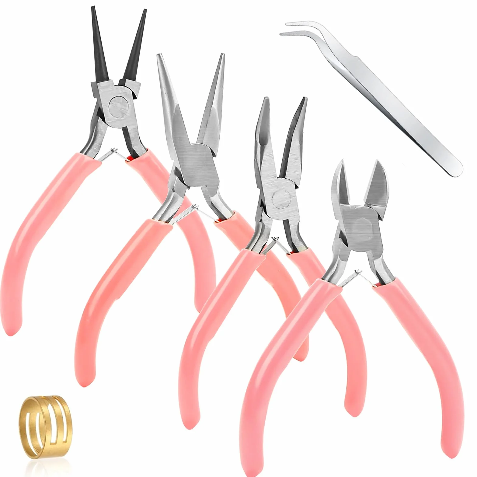 Set di pinze per gioielli, pinza per aghi, pinza per catena, tagliafili, creazione e riparazione fai da te