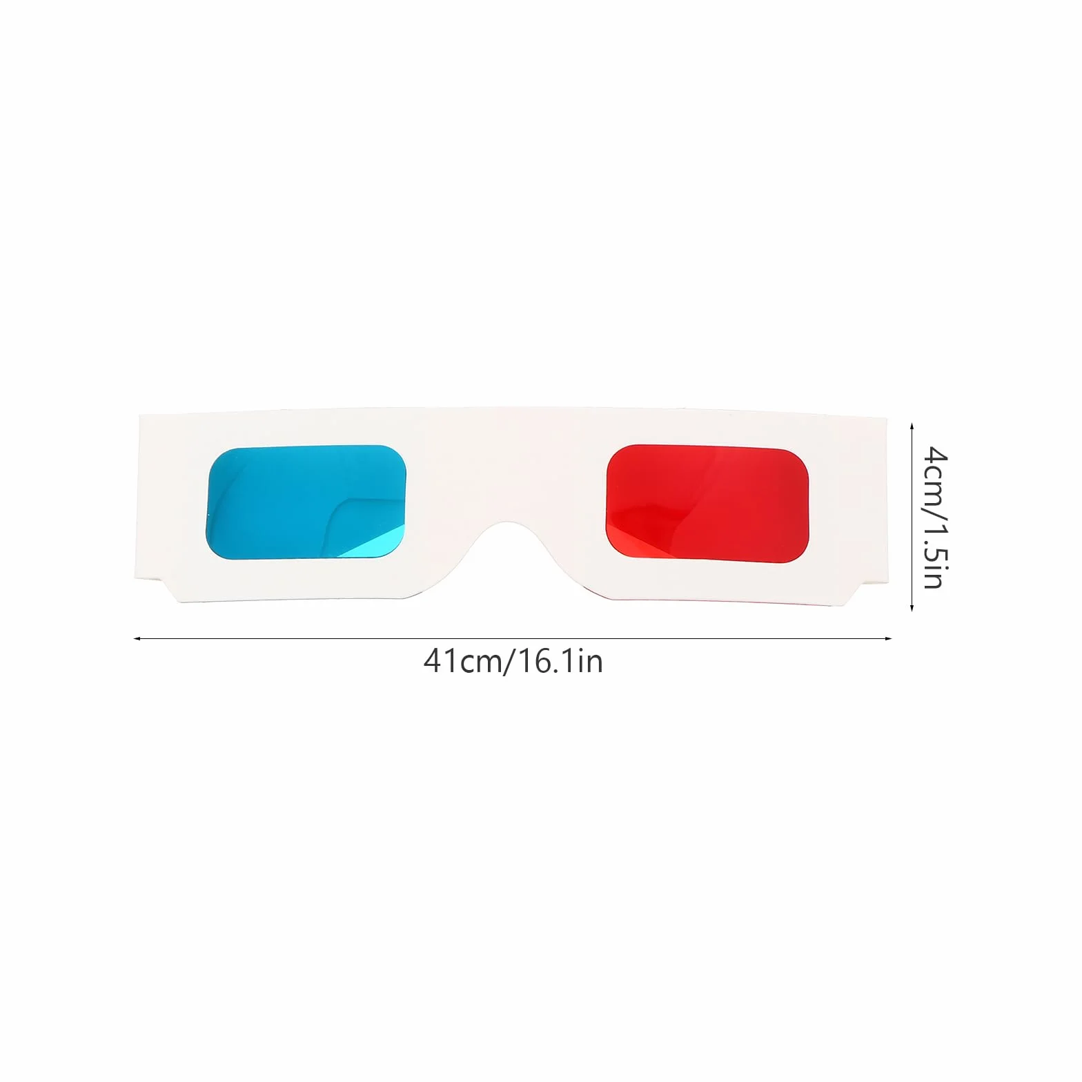 100 bicchieri di carta 3D usa e getta, universali, Anaglyphen 3D, rosso/blu//bianco, montatura in cartone anaglifene