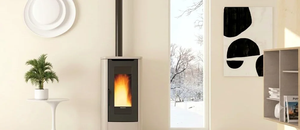 Stufa a Pellet La Nordica Extraflame Teorema AD Avorio 12 kW – Ventilata, Certificazione 5 Stelle Aria Pulita, Classe energetica A+