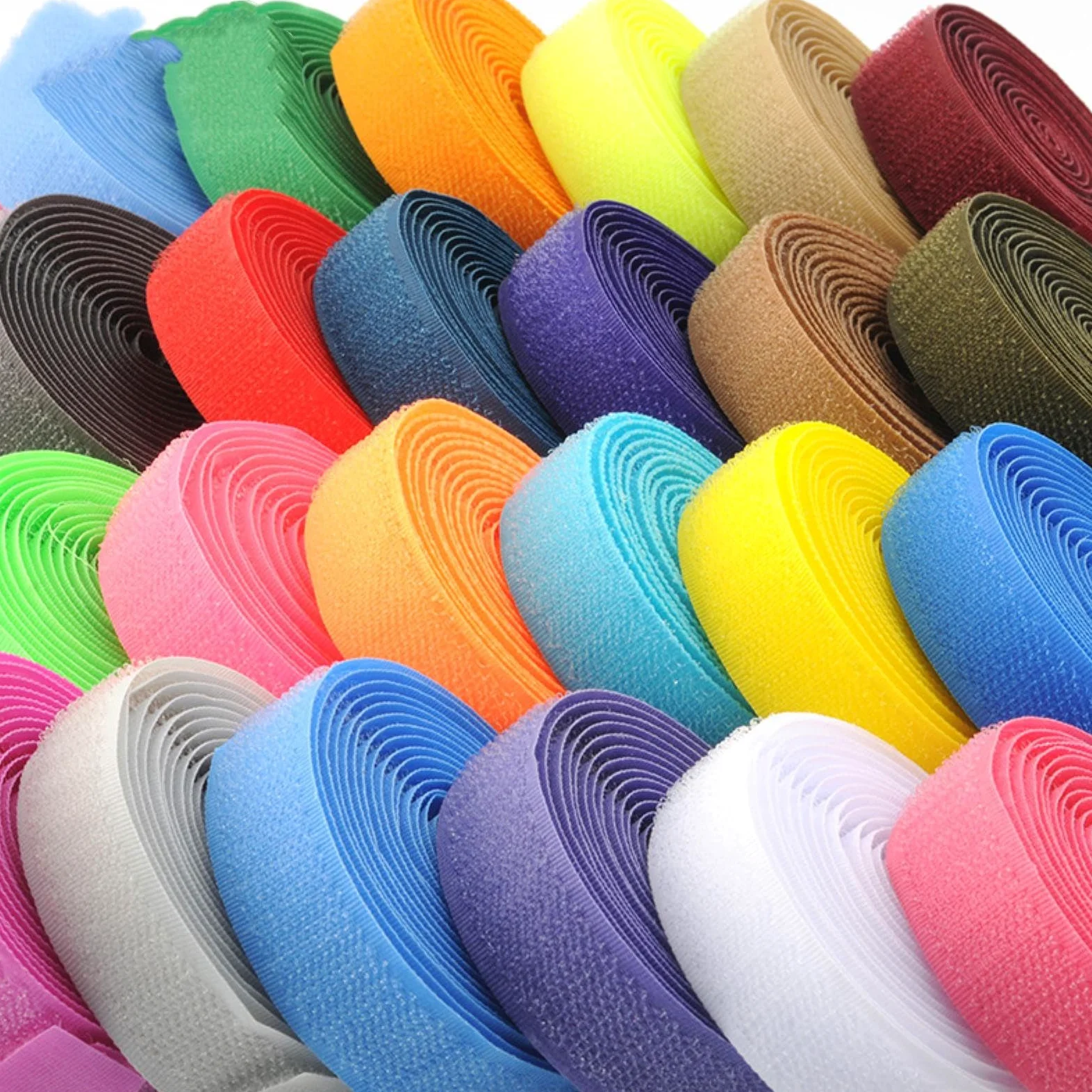 Nastri in Tessuto di Nylon Non Adesivi per Cucire Nastro da Cucire con, Strisce di Nylon Posteriori Non autoadesive Larghe 25 mm, Chiusura in Tessuto, Nastro ad Incastro(Red,25MM x 25 Yards)