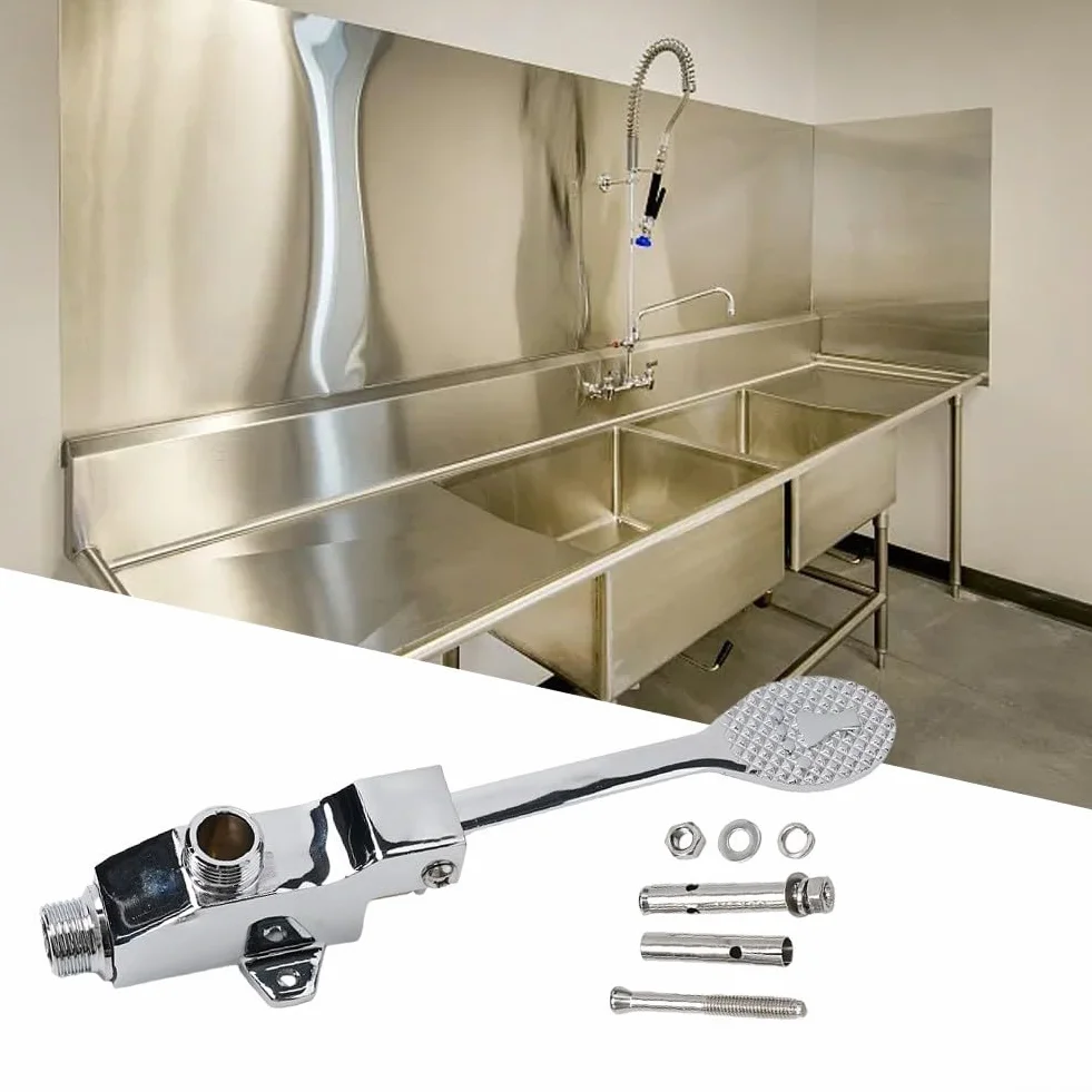 Rubinetto a pedale per acqua fredda, Miscelatore senza contatto, Lavabo singolo
