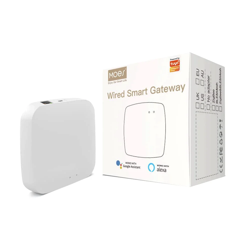MOES Tuya ZigBee Smart Gateway Hub per prodotti Tuya ZigBee Smart Home | Bridge, Smart Life APP Telecomando wireless, funziona, Alexa Google Home
