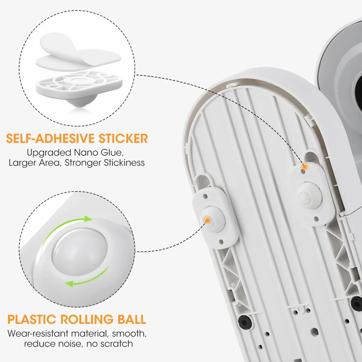 AIEVE Ruote per elettrodomestici da cucina, Rotelle Mobili, confezione da 8 pezzi, mini ruote girevoli 360°