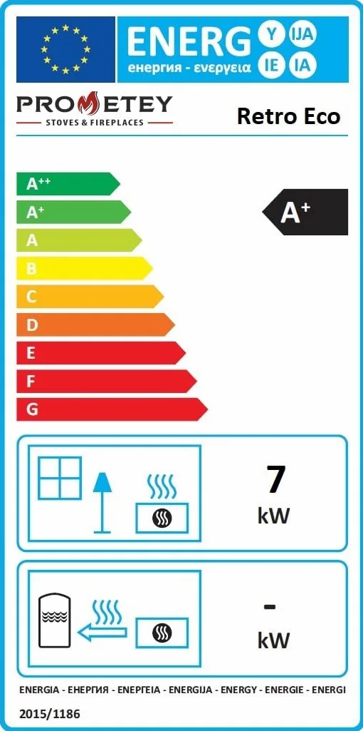 EEK A+, Stufa a Legna Con Forno e Piano Cottura, Eco Retrò, 7 kW, Stufa Permanente, Forno da Officina Svedese