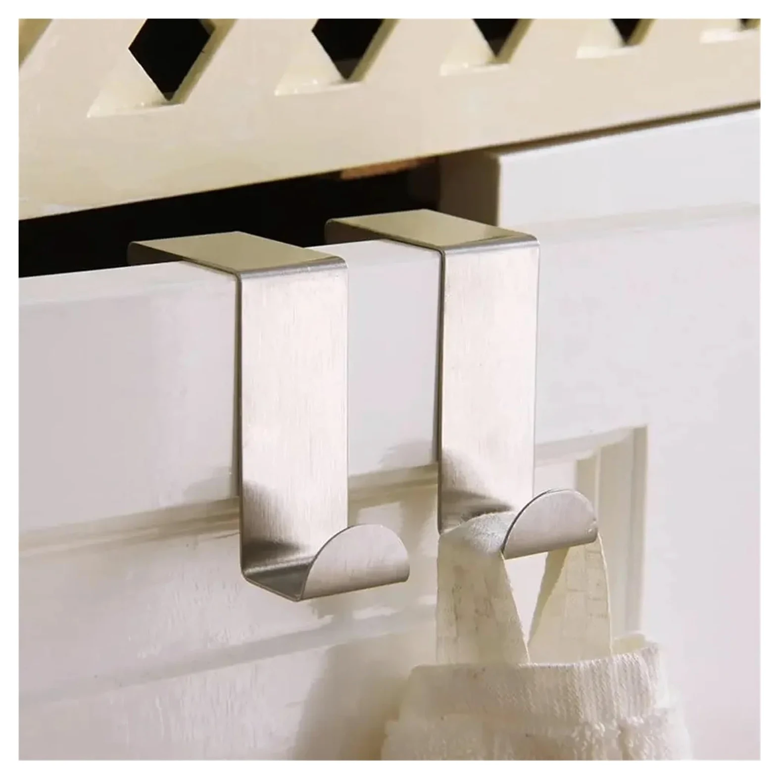 Ganci Appendiabiti 2-20 pezzi Gancio for cassetto in acciaio inox reversibile sopra la porta dell'armadio Porta asciugamani gancio for cucina da ufficio per bagno o cucina(20pcs)