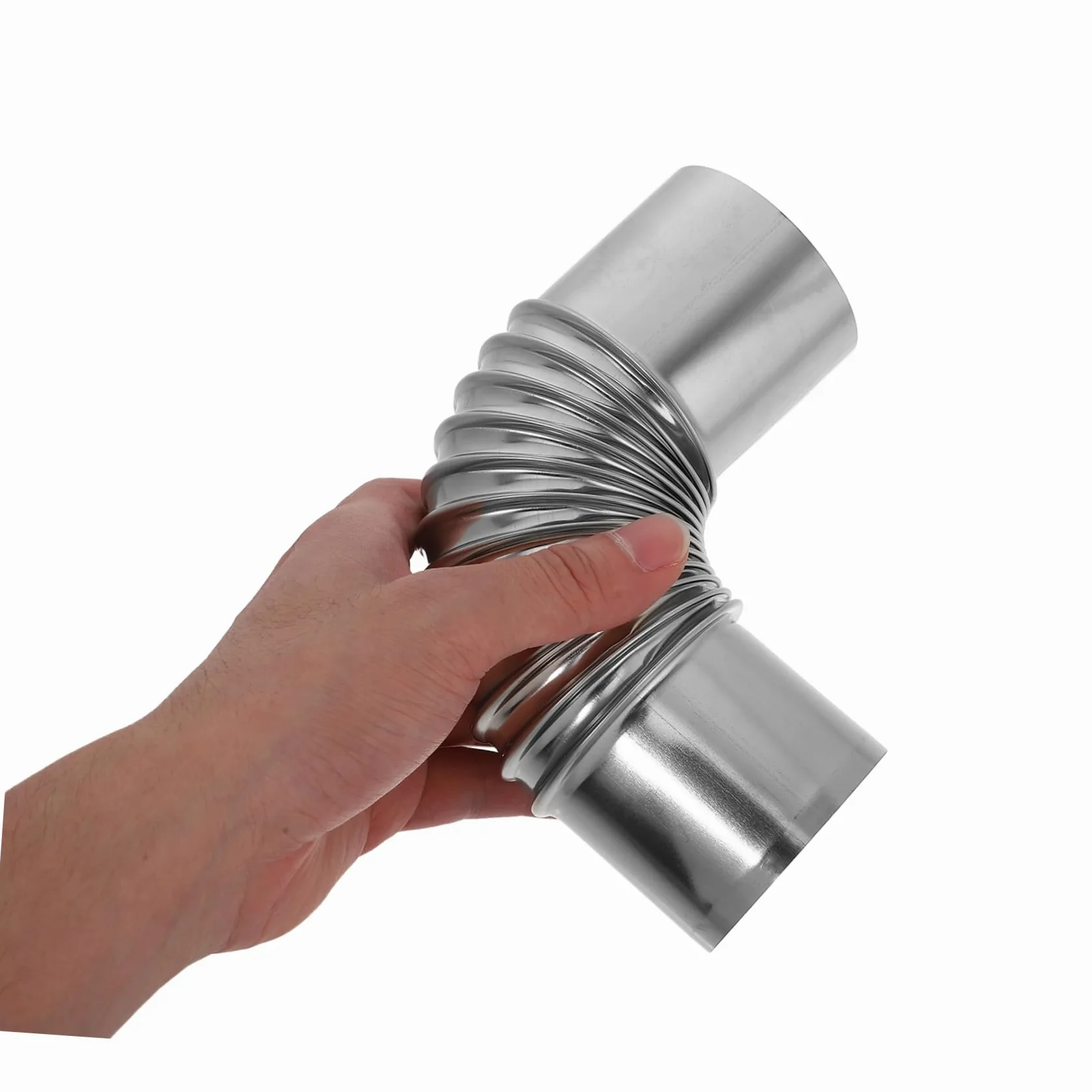 3pezzi Tubo Dritto in Acciaio Inox Per Sfiato Fumi Canna Fumaria Con Raccordo Gomito Adattatore Per Stufa Gas