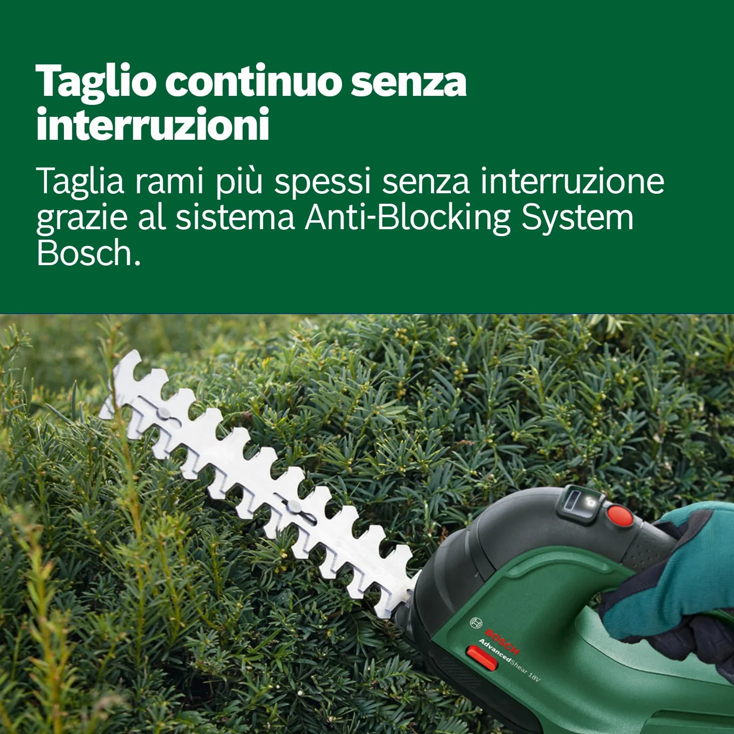 Bosch AdvancedShear 18V-10 Cesoia per erba a batteria 18V 85 m² lame rifilasiepi e erba