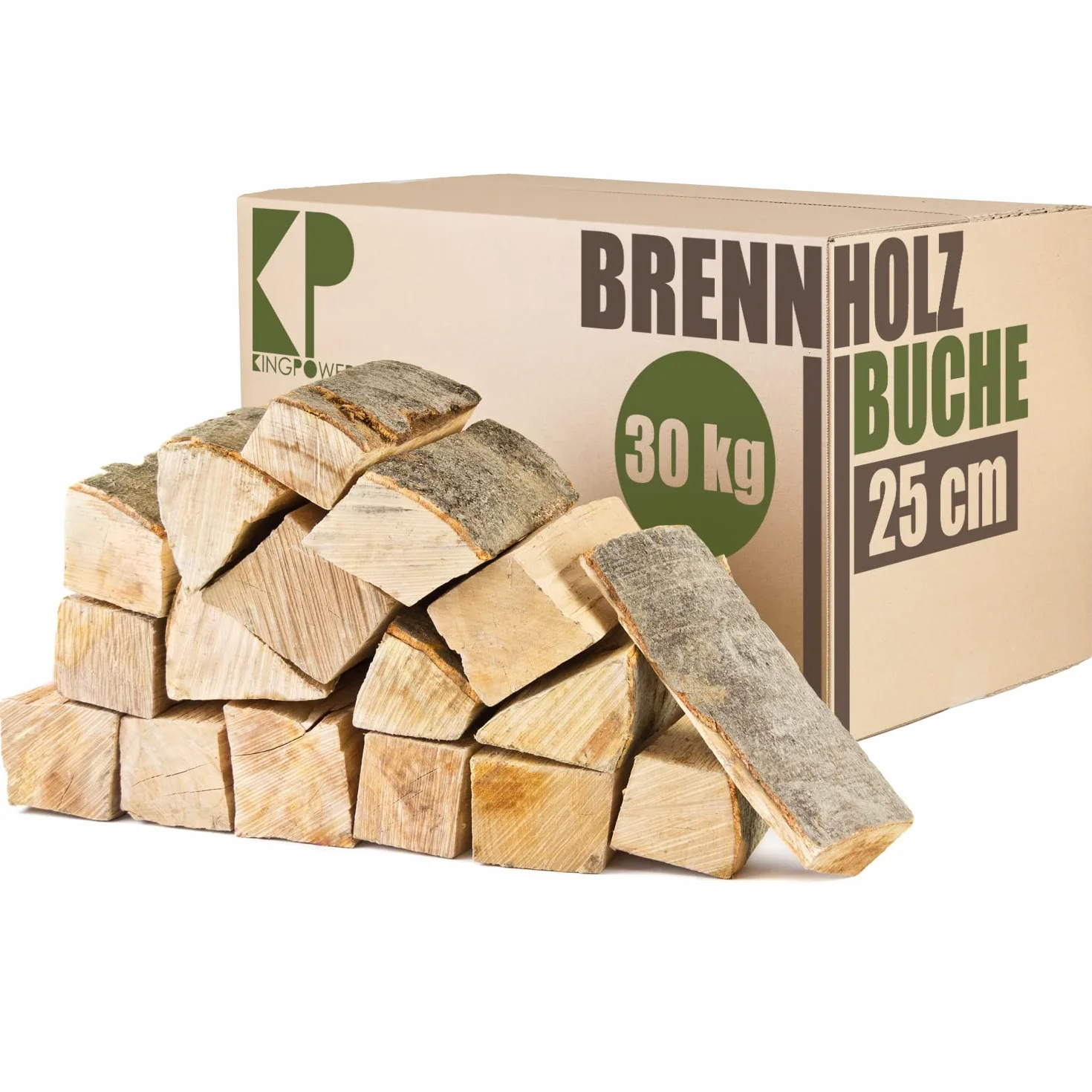 Legna da Ardere 25 cm Per Stufa e Camino Braciere Griglia Cestello per il Fuoco Ceppi 30, 60 o 90 kg Kingpower, Quantità:90 kg