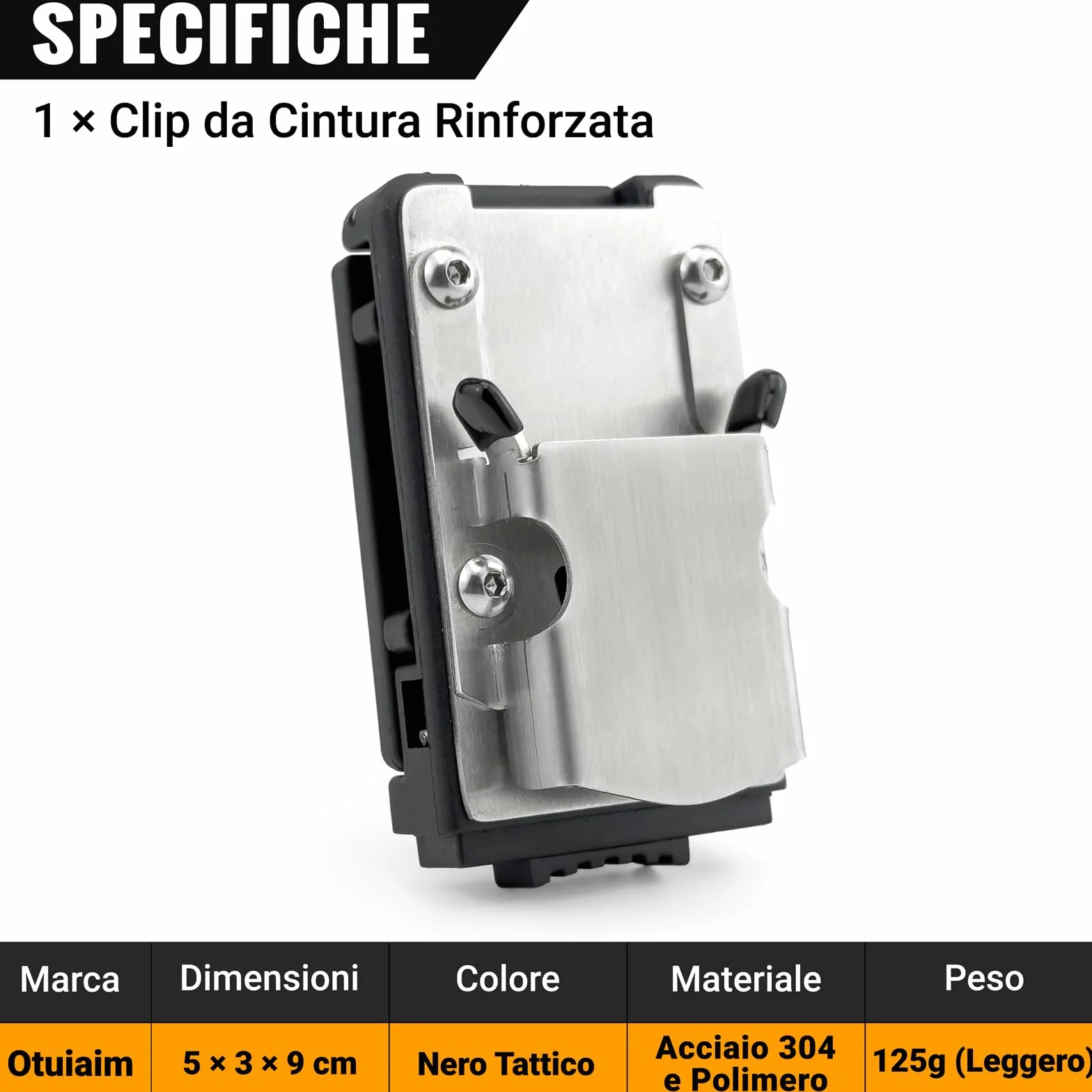 Porta Attrezzi da Cintura in Acciaio Inossidabile 304, Supporto Clip-on per Trapani Senza Fili e Avvitatori