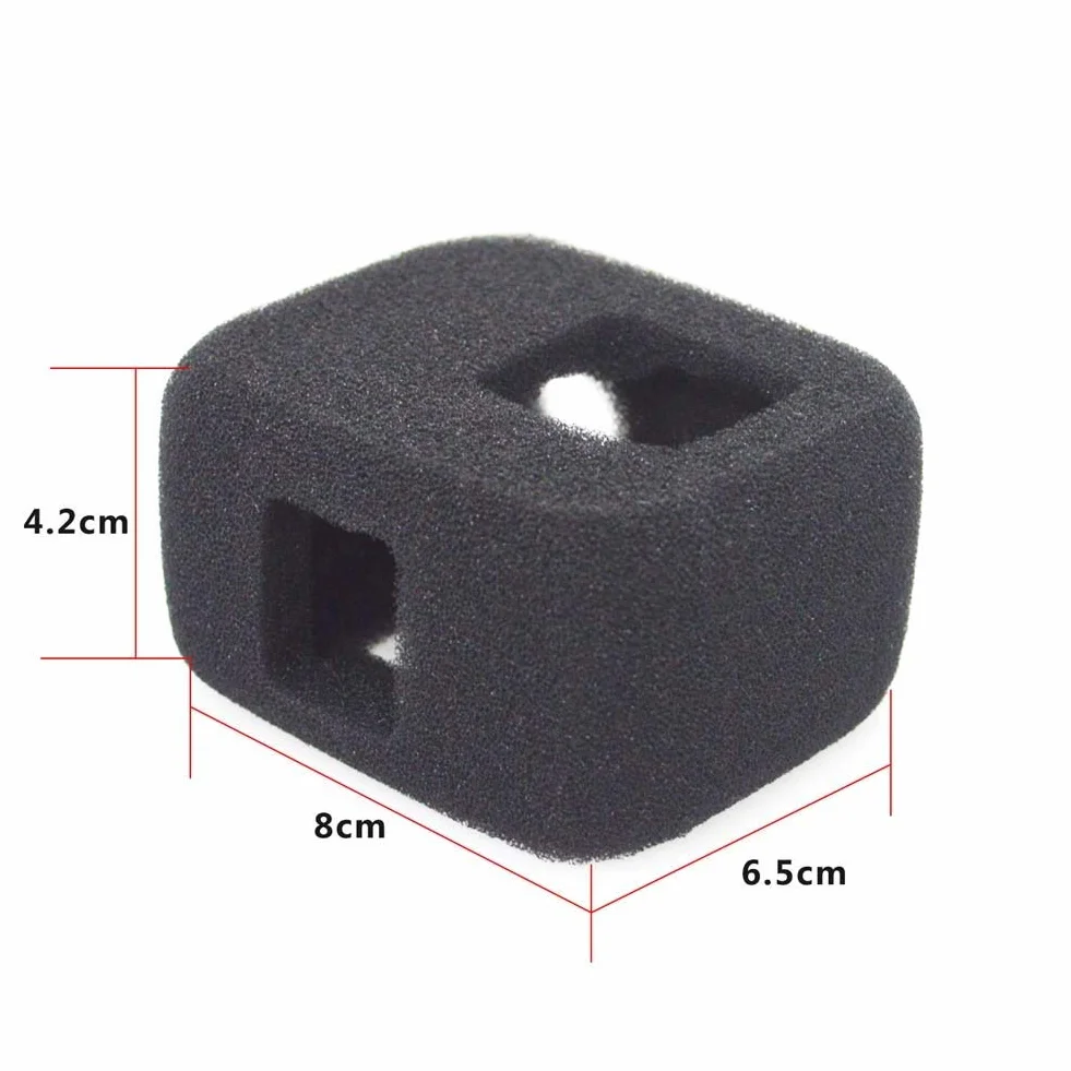 Komet WindSlayer - Custodia antivento in schiuma per parabrezza + pellicola protettiva in vetro (2 + 2 pezzi) compatibile con Hero 7, 6, 5 impermeabile fotocamera