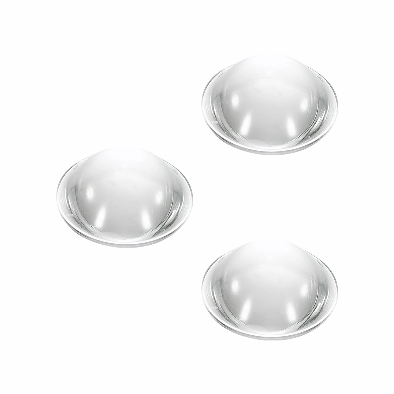 PATIKIL Diametro 52mm Lente Convessa Piatta, 3 Pezzi Altezza 22mm Lente Ottica Convessa Acrilica LED con Bordo per Torcia Auto Bicicletta Faro Proiettore, Trasparente