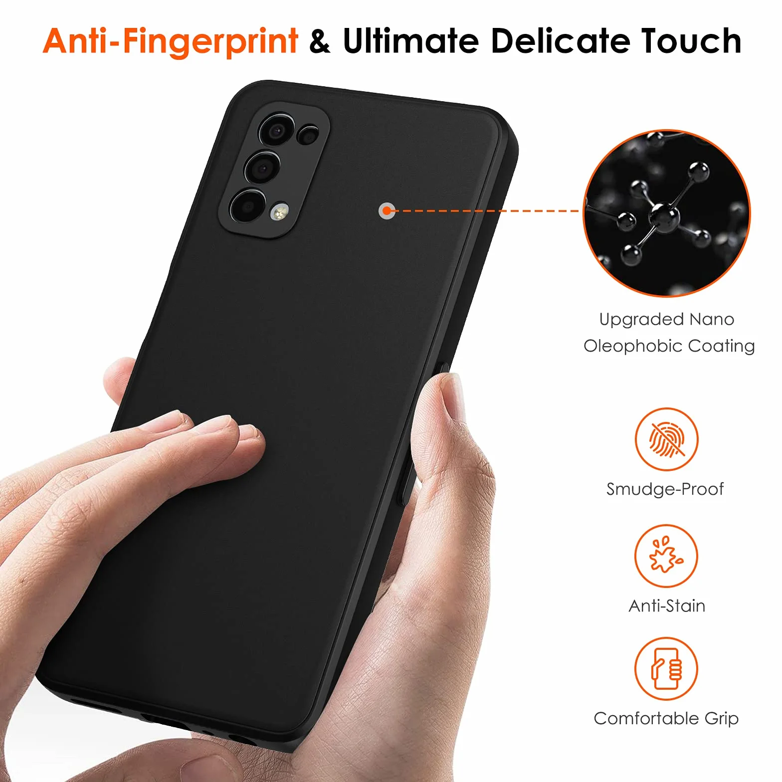iVoler Cover in Silicone per Oppo Find X3 Lite con Protezione Della Fotocamera, Ultra Sottile Custodia in TPU Morbida Anti-Graffio Antiurto Protettiva Case, Nero