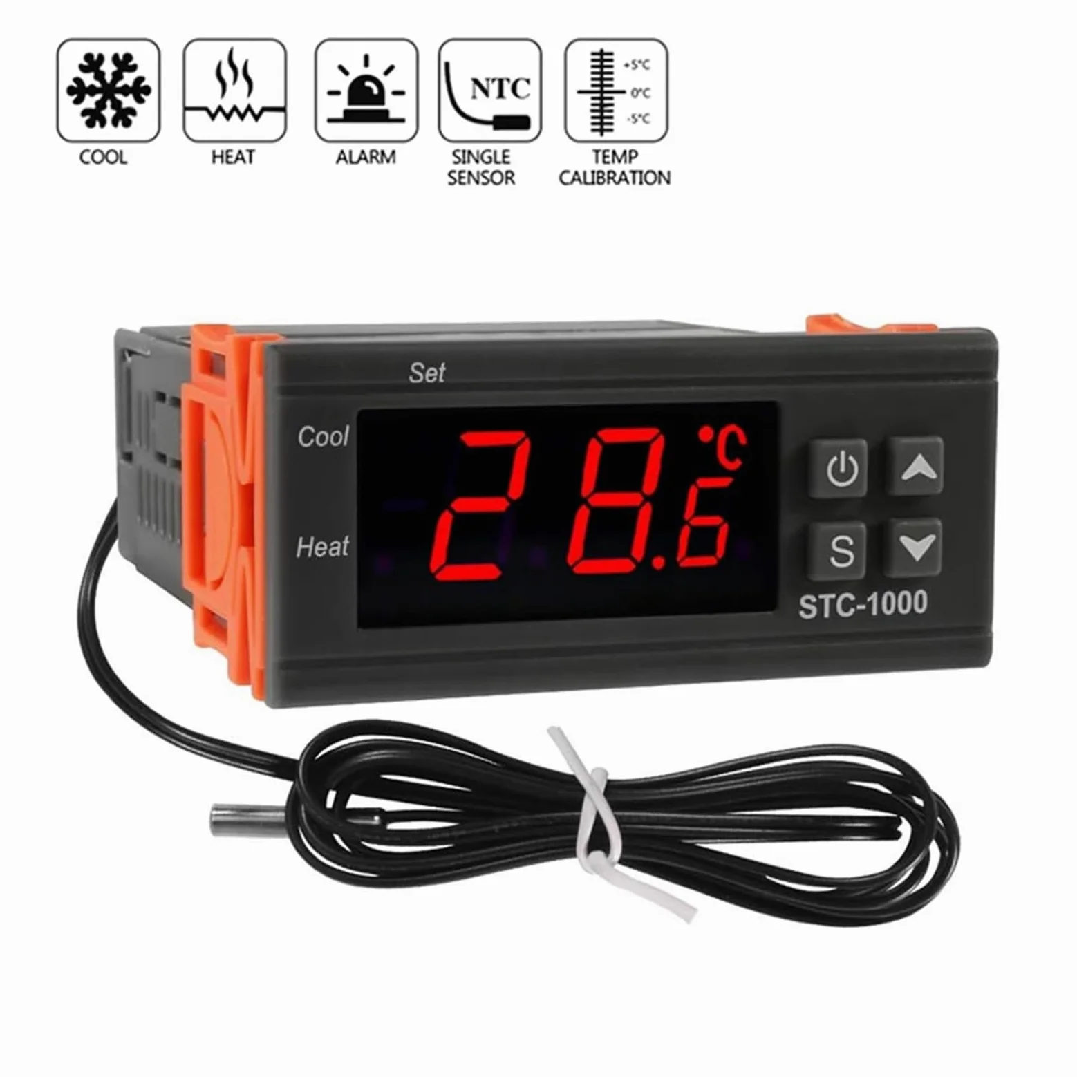 Smart STC-1000 Regolatore di temperatura LED Termostato digitale Termoregolatore Incubatore Relè Riscaldamento e raffreddamento 12 V 220 V