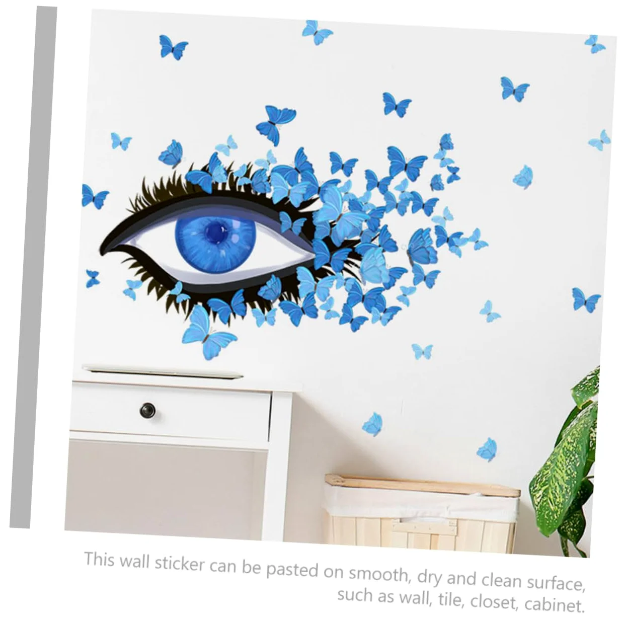 SHINEOFI 3 Set Adesivi Murali Adesivo Per Camera Autoadesivo Farfalla Decorazioni Arredamento Casa Adesivo Da Parete Per La Casa Decalcomania Della Parete Del Soggiorno Pvc Blu 2 Pezzi*3