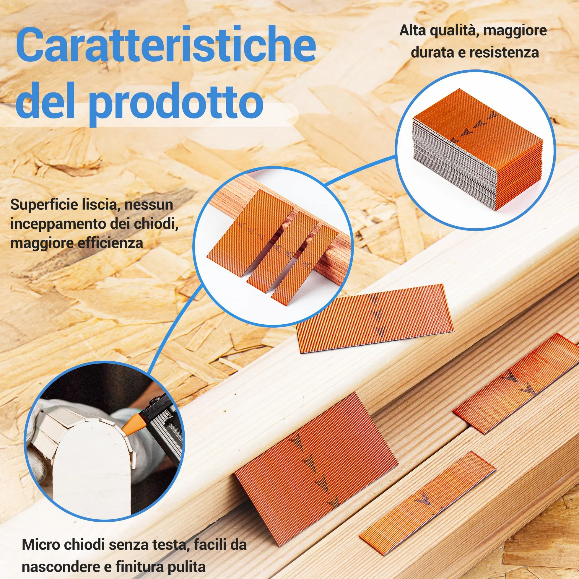 Meite Chiodi a Spillo 23GA 35mm, Micro Chiodi Senza Testa Zincati per Chiodatrice a Spillo, 10000 sztuk