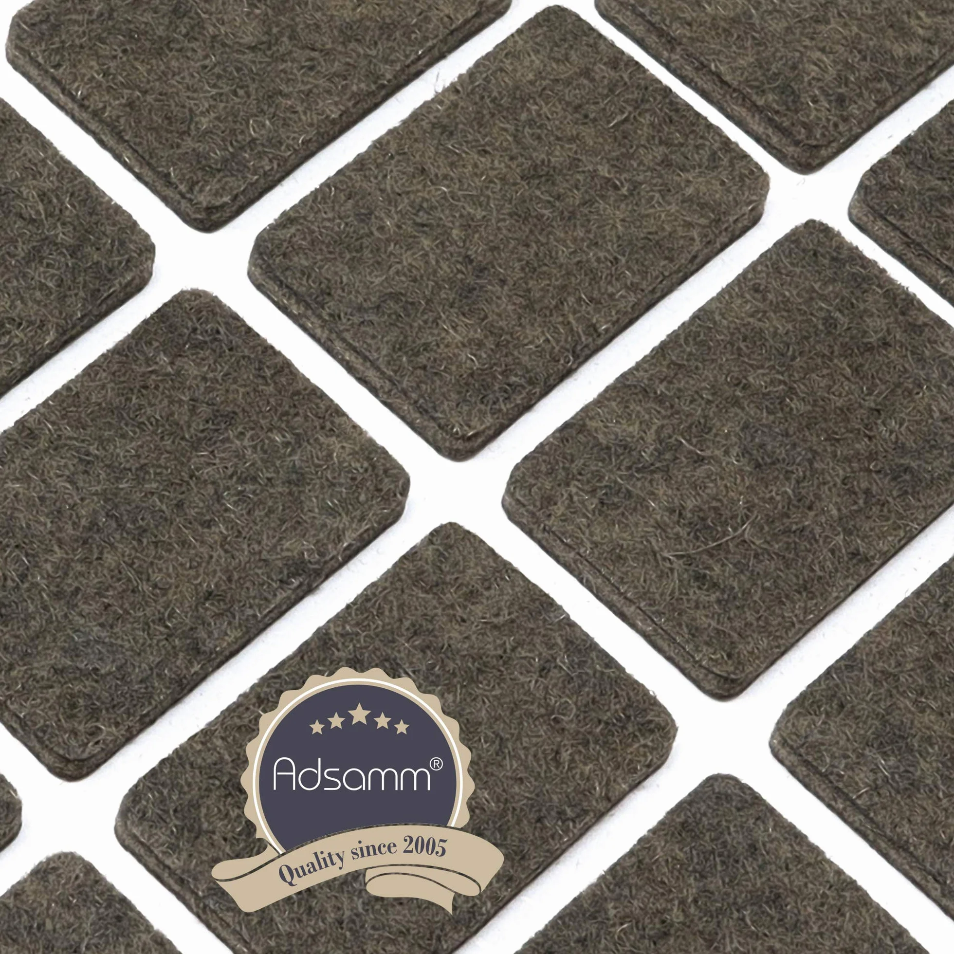 Feltrini Autoadesivi Marrone 20x30 mm Rettangolari Piedini per Mobili Spessore 3.5 mm Pad Protettivi