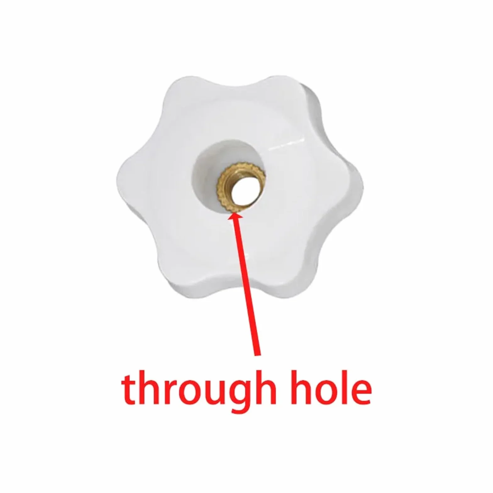 Manopola di serraggio M8X32MM Bachelite Nero Filo Stella Manuale Through hole 5 sztuk