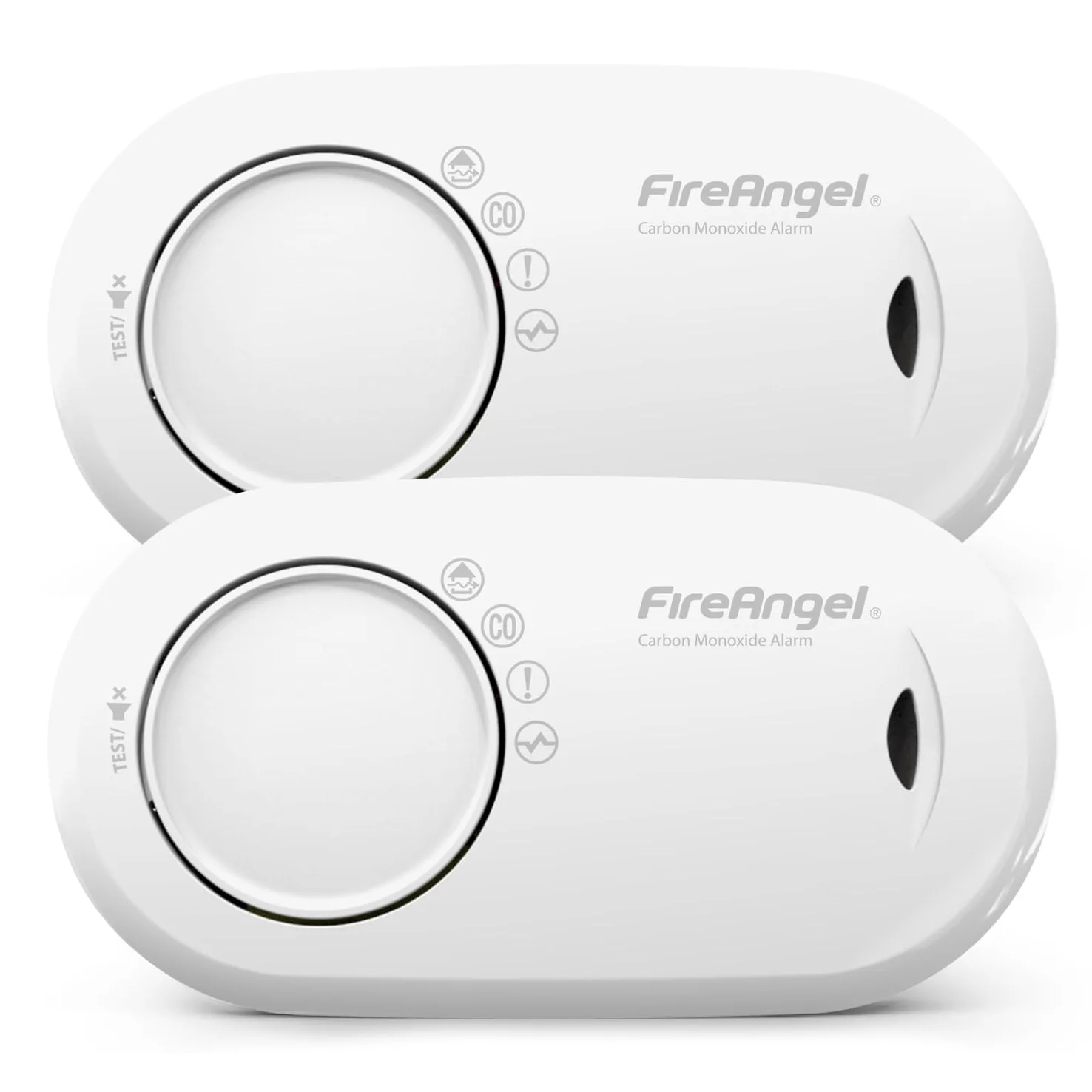 FireAngel Allarme e rilevatore di monossido di carbonio, FA3313, sensore di durata di 10 anni, per la casa, con batterie sostituibili per 1 anno, rilevatore di monossido di carbonio portatile, da