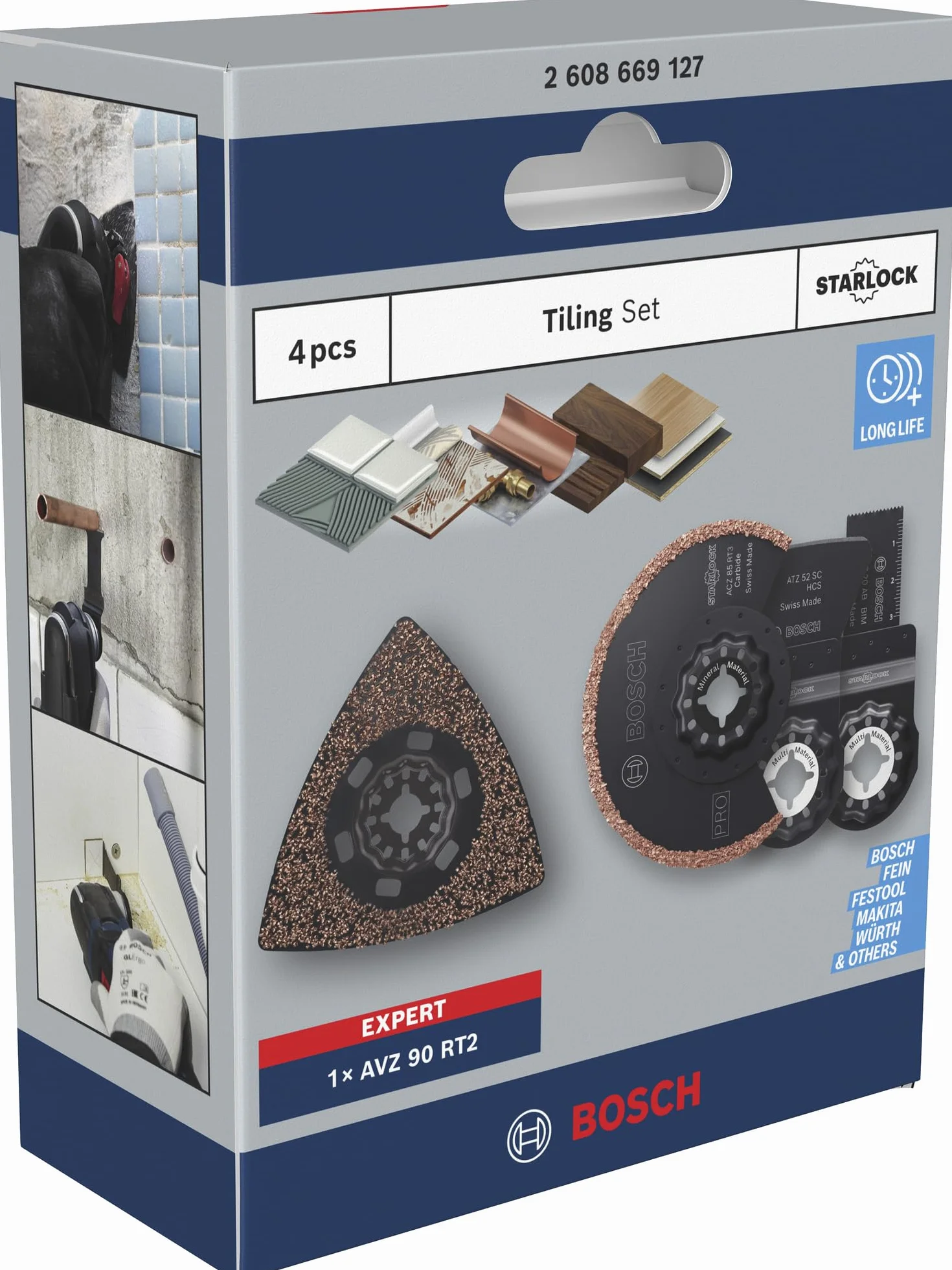 Bosch Set 4X per piastrellatura 134 x 104 mm accessorio multicutter