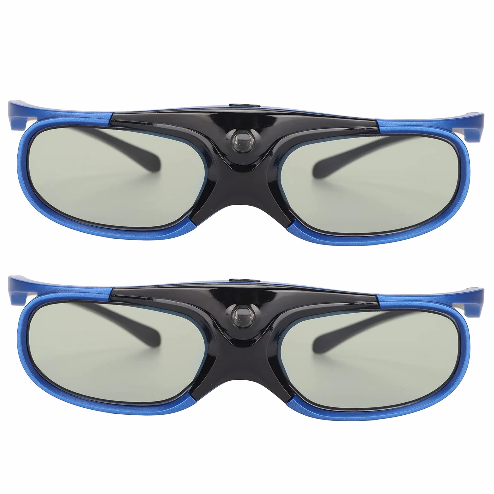 Occhiali 3D 2PCS, Occhiali 3D DLP Link 144Hz Occhiali 3D Attivi con Otturatore Ricaricabile per Tutti I Proiettori 3D DLP Link