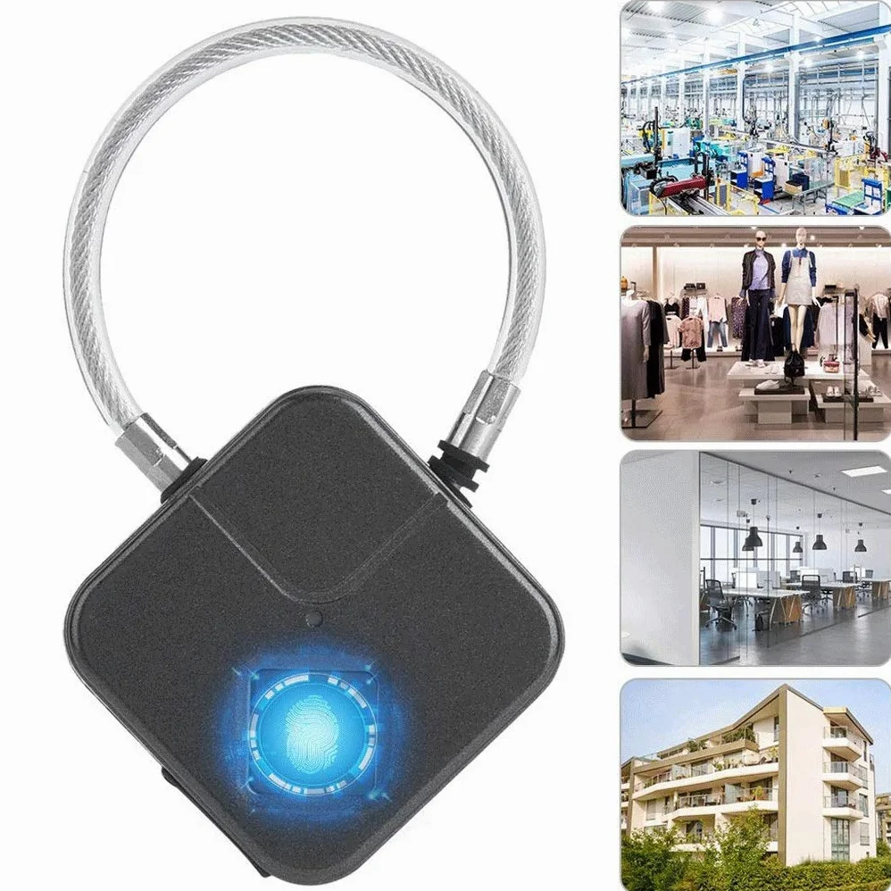 Lucchetto per impronte digitali, lucchetto per borsa con metallo impermeabile IP66, adatto per armadietto della palestra, serratura dell'armadietto della scuola, zaino, valigia, bagaglio da viaggio (