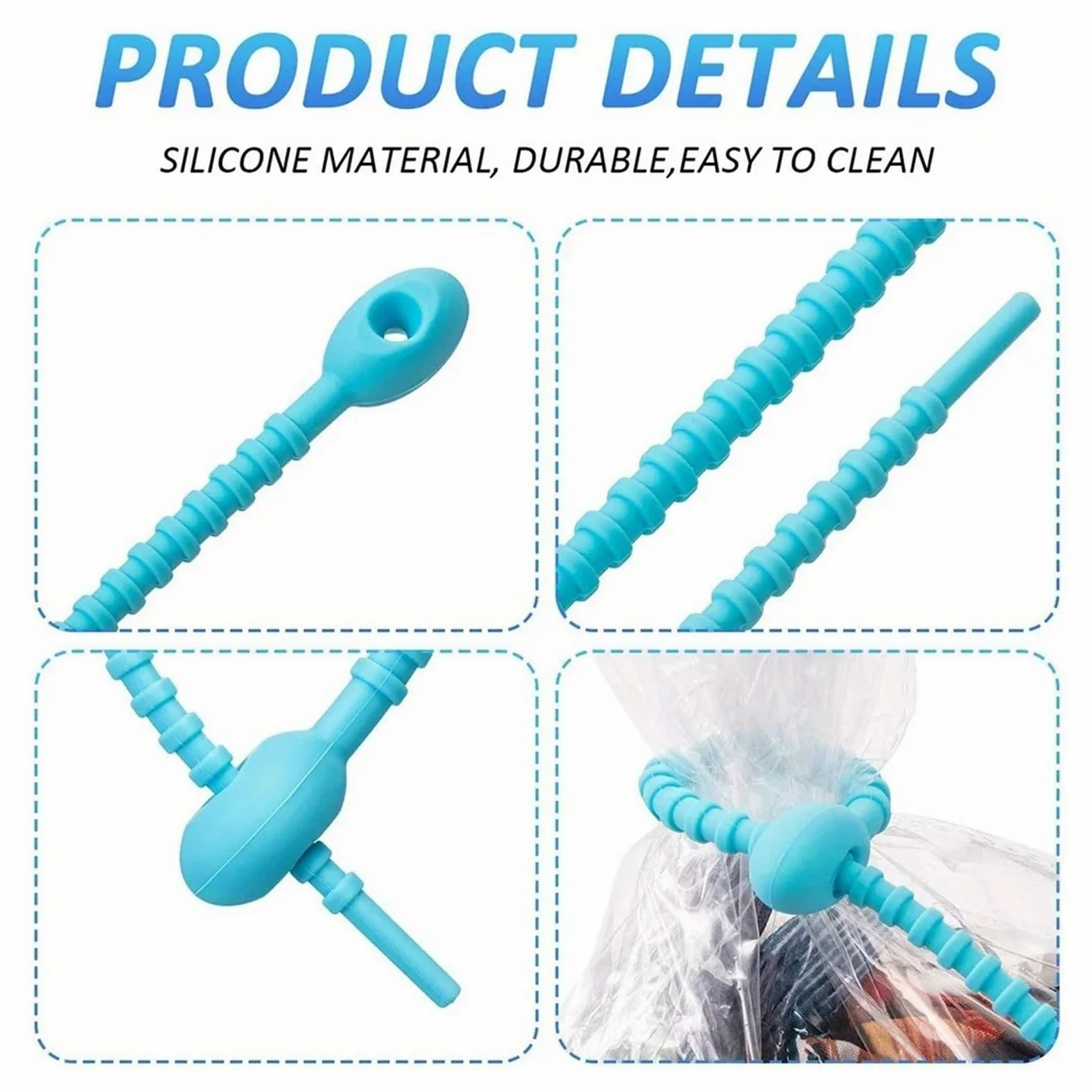 Fascette in silicone multicolori, Fascette in silicone Twist Snake, fascette in 12-21 cm 20-100 pezzi(12cm,100pcs)