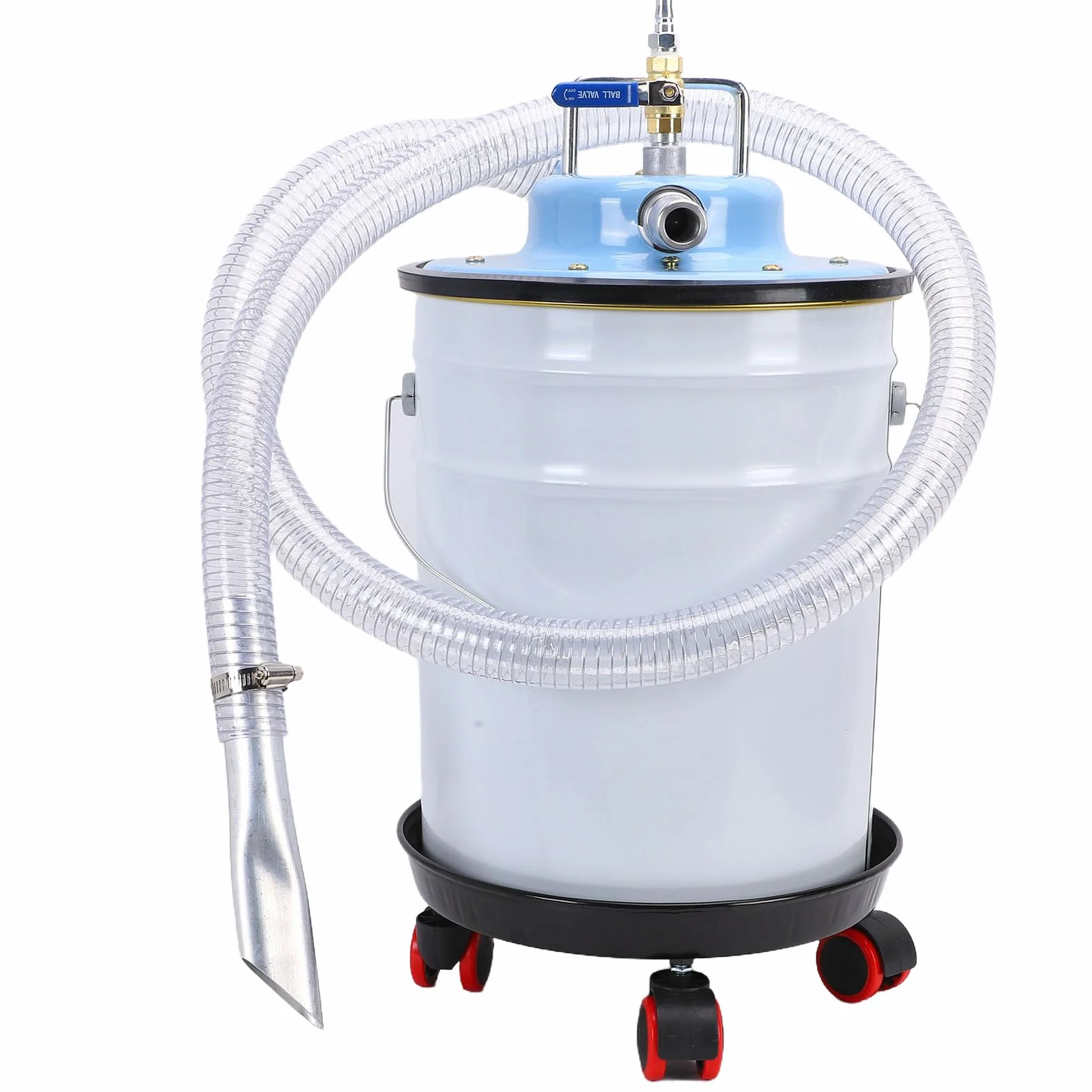 Asixxsix Aspirapolvere Pneumatico, Aspiracenere in Acciaio Inossidabile Premium con Grande Capacità di 20 Litri, per Limatura di Ferro, Aspirapolvere di Particelle di Olio e Liquidi