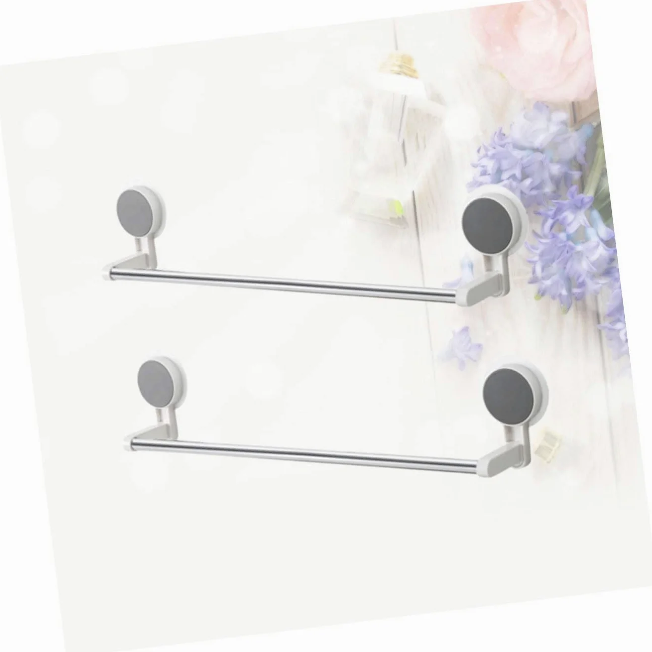 2 pezzi anello per portasciugamani per appendiabiti, portapiatti, piatto, parete singola, per lavabo, organizer, copertura, bianco, da appendere, bagno, in acciaio, mano di support