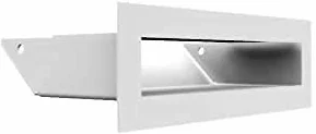 KRATKI griglia di ventilazione AIR | Griglia aria calda 6 x 20 cm | Bianco | Griglia di scarico per ventilazione camino | Presa d'aria con un angolo di 45 gradi | resistente al surriscaldamento