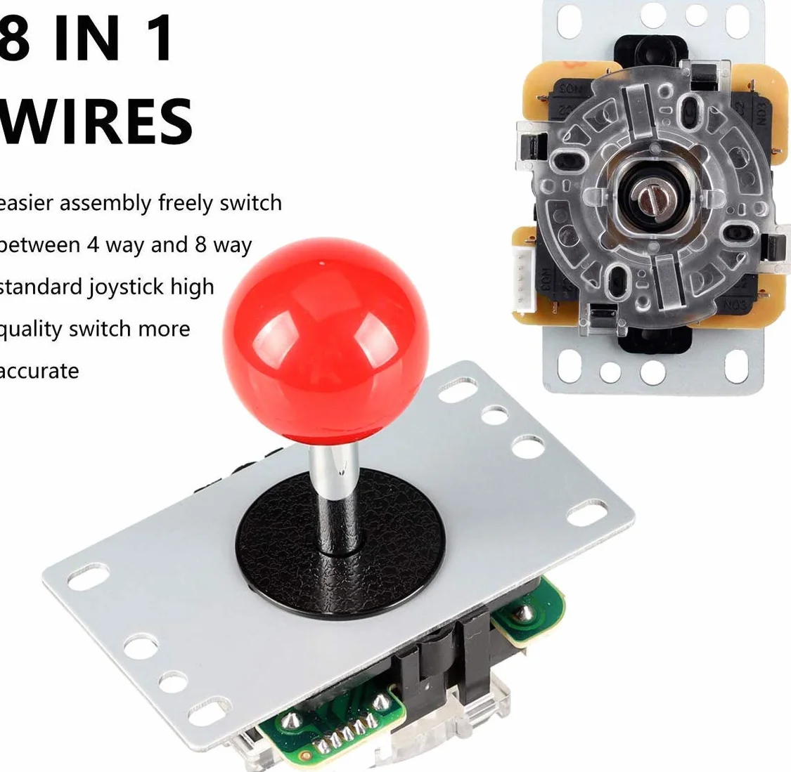 EG STARTS 2 Giocatori Classic Arcade Contest Kit Fai da Te USB Encoder per PC Joystick + Chrome LED Illuminato Pulsante 1 e 2 Giocatori Pulsanti Moneta per Arcade Mame Raspberry Pi 2 3 3B Giochi