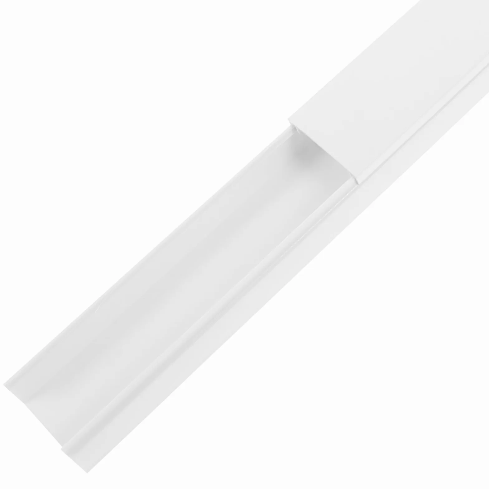 Canalina per Cavi Bianca 40x3x1, 5 Cm in Pvc, Set 73 Pezzi | Copertura Linee per Parete, Connettore Dritto ed Angoli, Nastro Adesivo Incluso