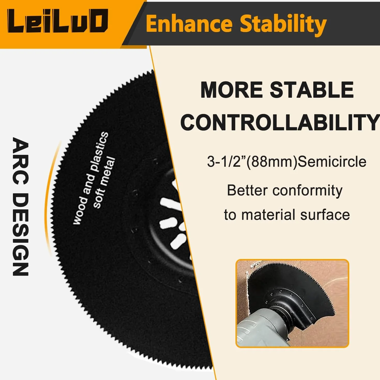 LEILUO 116-pezzi Set lame per utensili multiuso, custodia, compatibile Einhell Makita DTM51Z Dremel Parkside